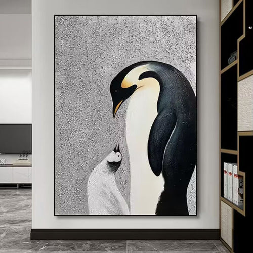 Künstlerische Pinguin-Leinwandkunst