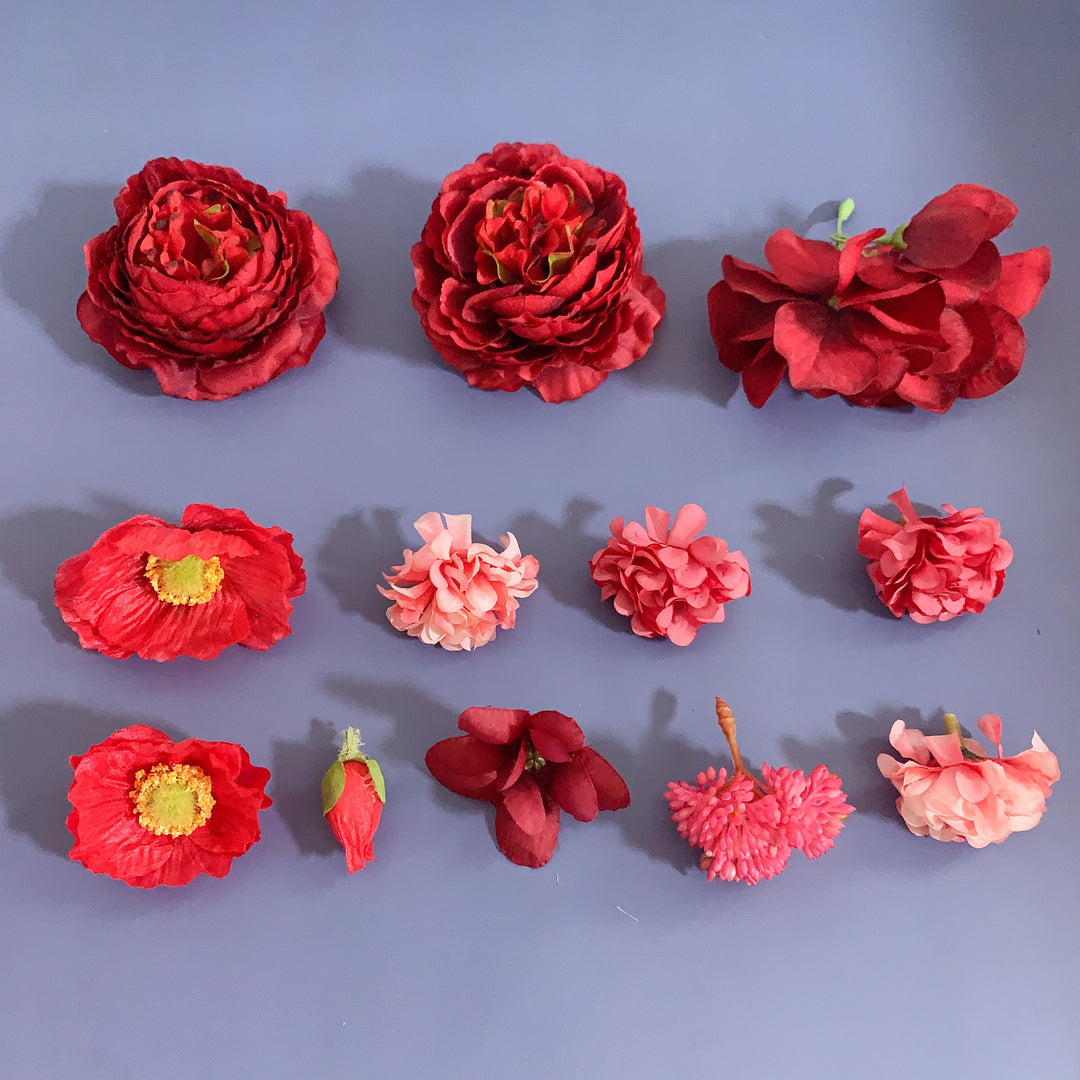 Lebensechte florale Verzierungsset