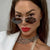 Damen geometrische Sonnenbrille mit ultraleichtem Metallrahmen Karnz