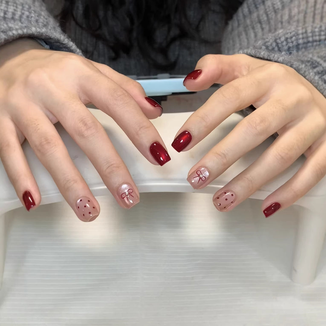 Künstlerisches Floral Press-On Nagelset Karnz 1789803421