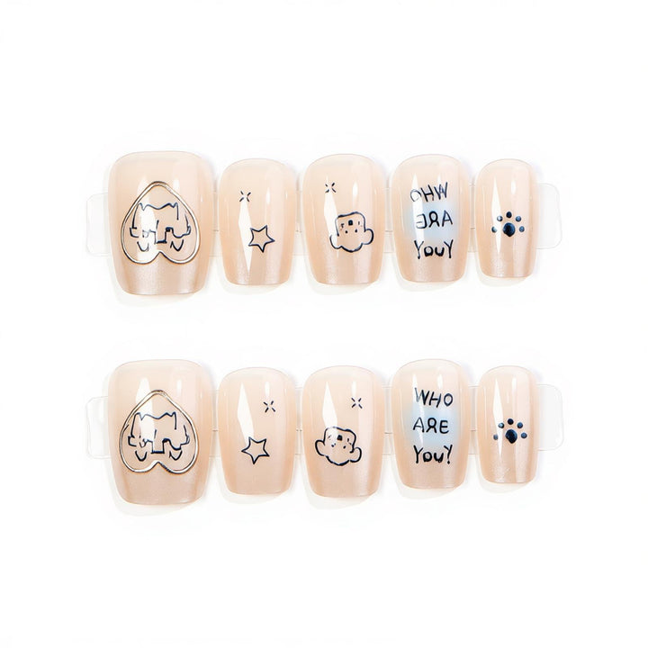 Spaß-Themen Press-On Nagelkunst Set Karnz