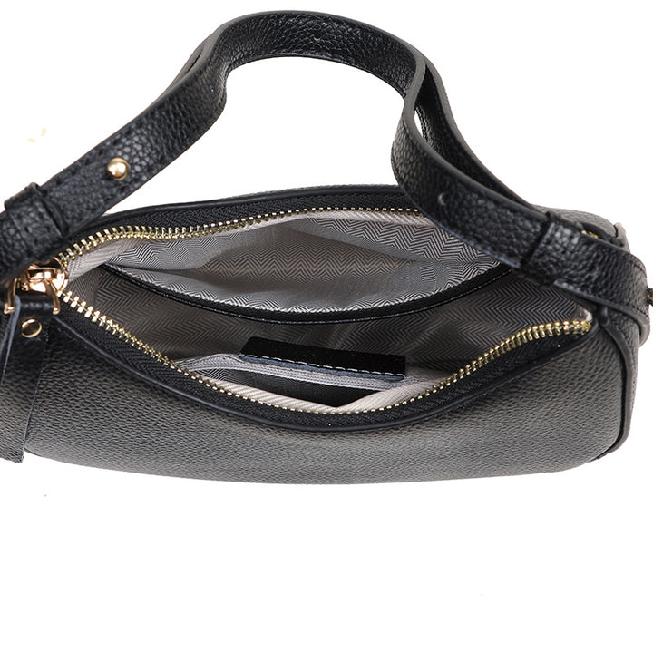 Stylische genarbte Leder-Hobo-Tasche Karnz