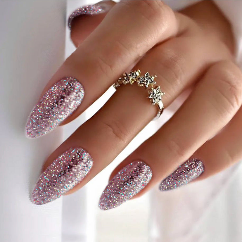 Glitzerndes Stiletto Press-On Nagel Set Karnz