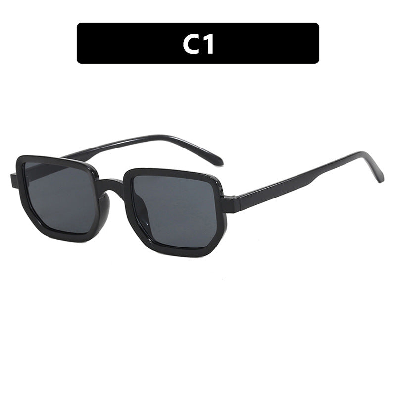 Damen geometrische Sonnenbrille mit modischem Rahmen und schützenden Gläsern Karnz