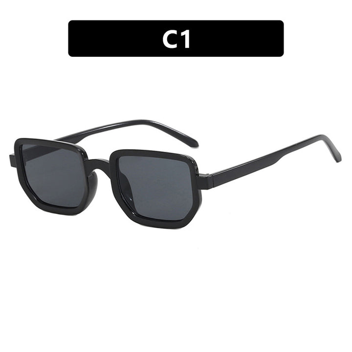 Damen geometrische Sonnenbrille mit modischem Rahmen und schützenden Gläsern Karnz