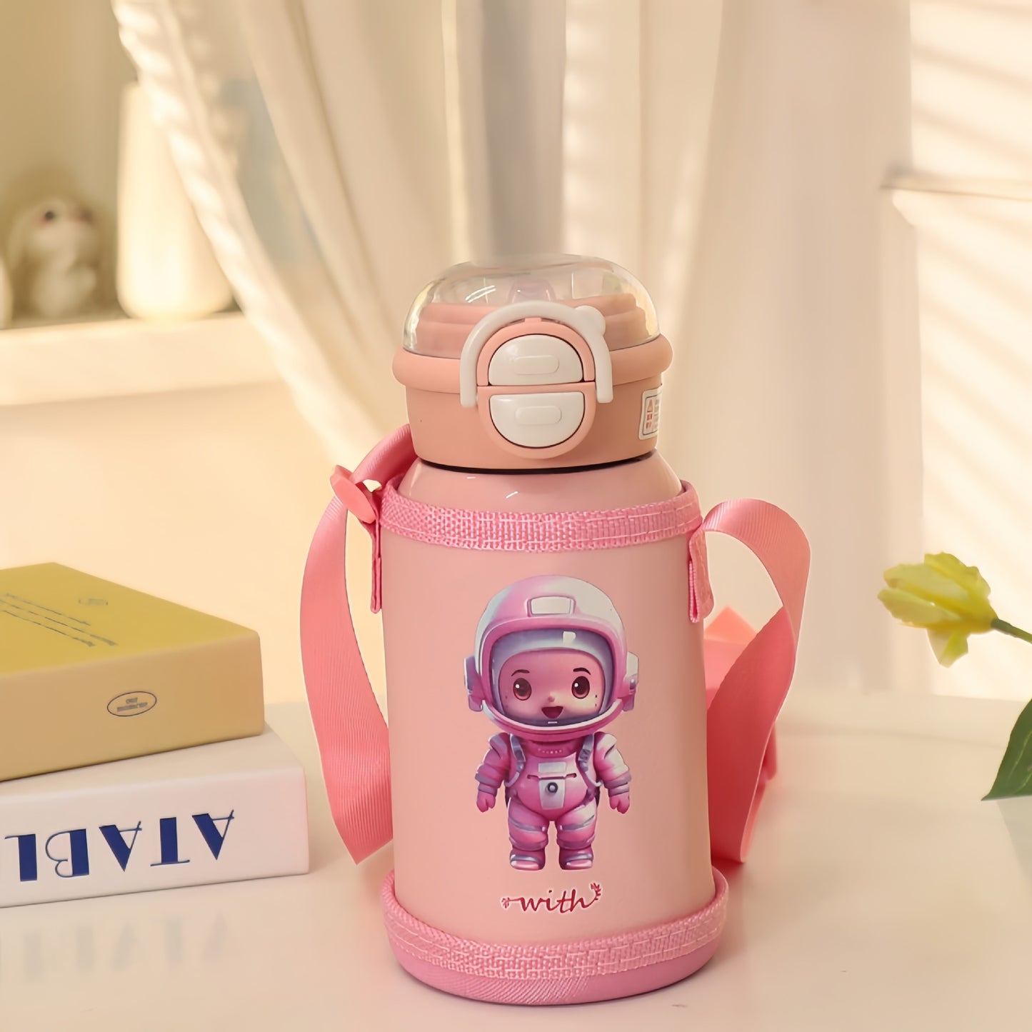 Damen Isolierte Trinkflasche mit kinderfreundlichem Design und verstellbarem Tragesystem Karnz