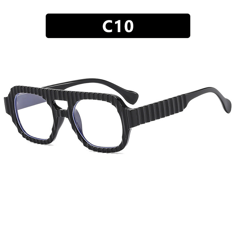 Damen geometrische Sonnenbrille mit raffiniertem Strukturdesign Karnz