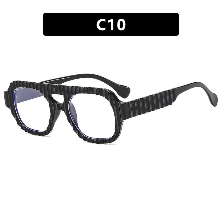 Damen geometrische Sonnenbrille mit raffiniertem Strukturdesign Karnz