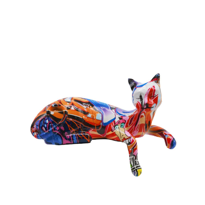 Bunte Katzen Skulptur Karnz