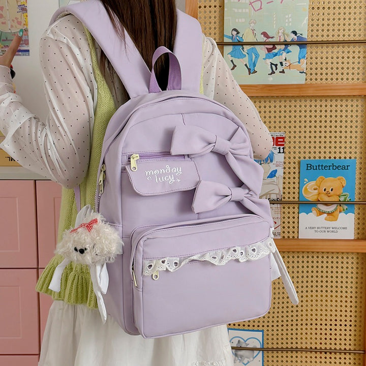 Süße Rucksack mit Schleifen-Detail Karnz