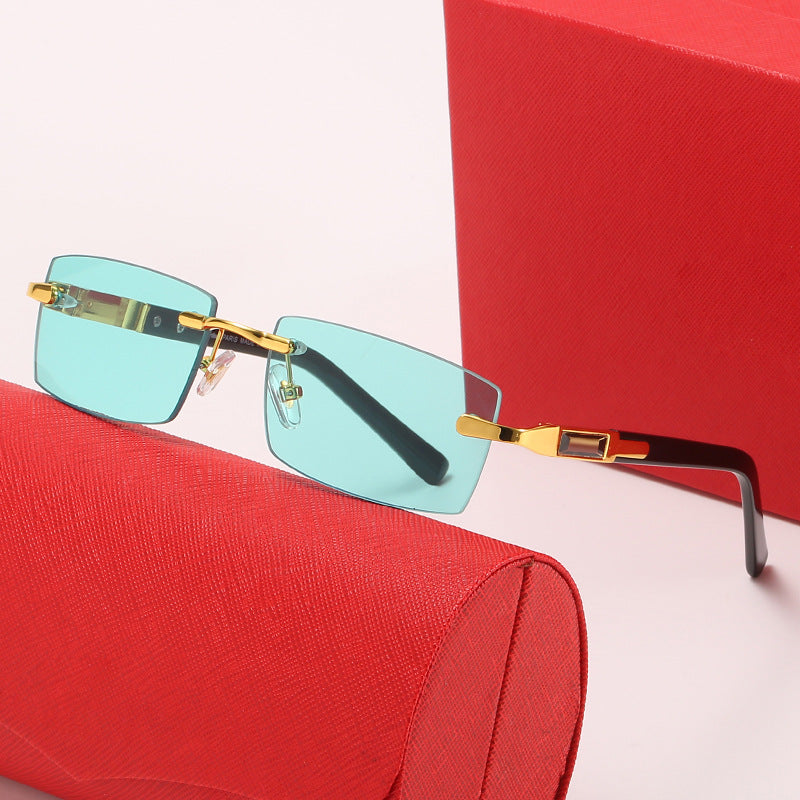 Damen modische Rechteck Sonnenbrille Karnz