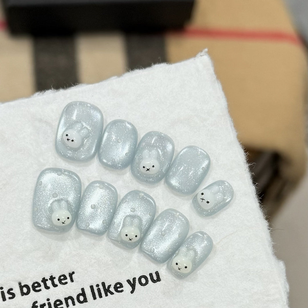 Niedliches Bären-Themen Press-On Nagelkunst Set