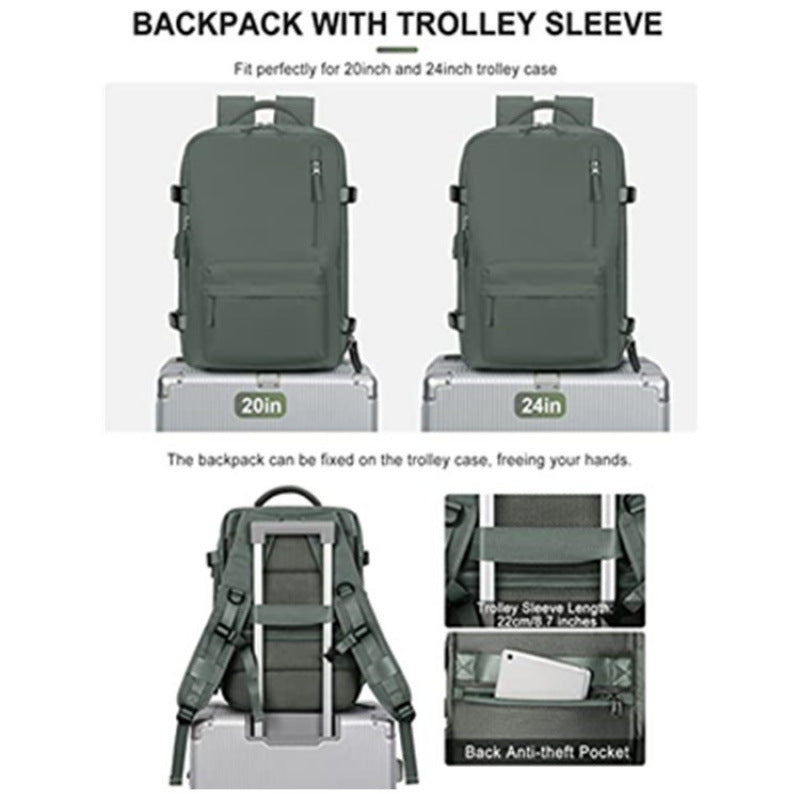 Multi-Fach Stilvoller Reise-Rucksack Karnz