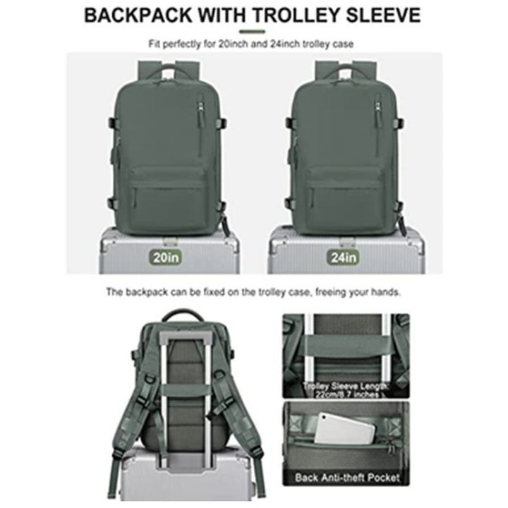 Multi-Fach Stilvoller Reise-Rucksack Karnz