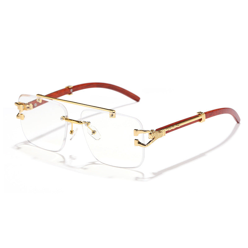 Damen stilvolle quadratische Sonnenbrille mit luxuriösem Metallrahmen Karnz