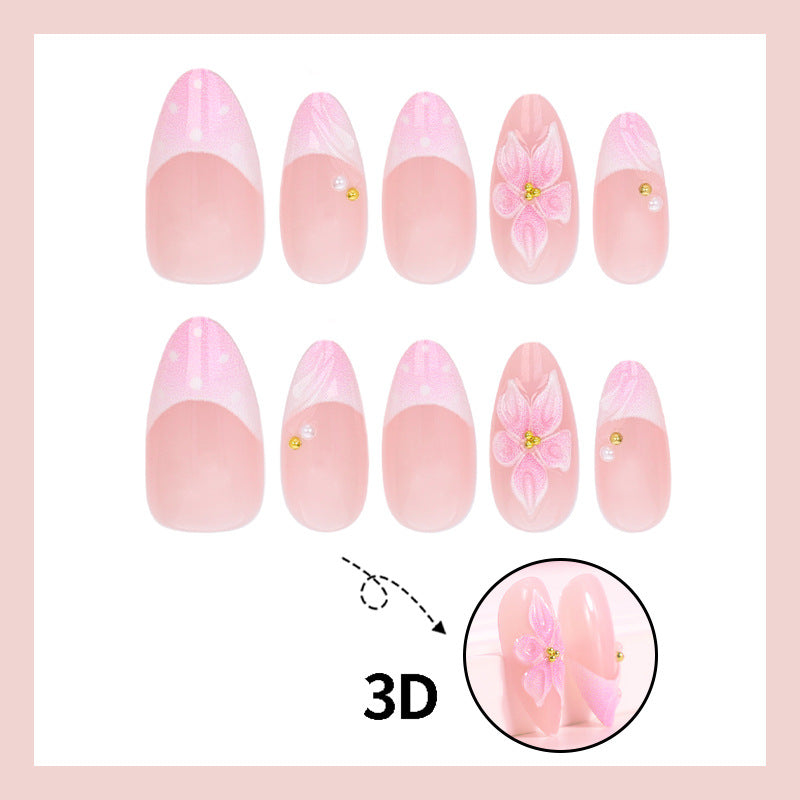Kunstnagelset mit floraler Akzentgestaltung Karnz