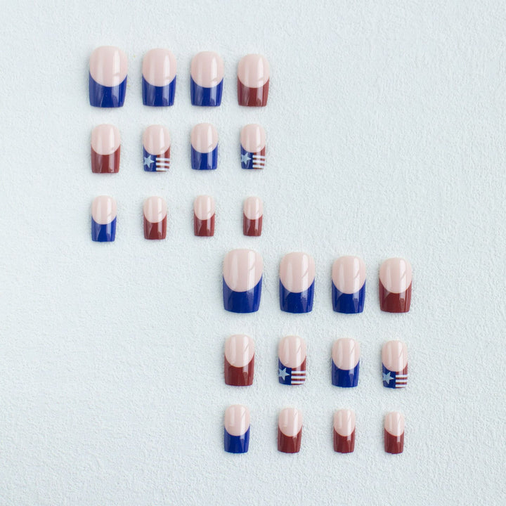 Patriotisches Nagelkunst-Set
