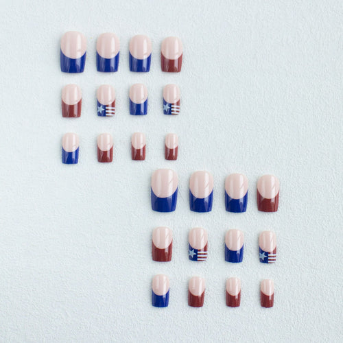 Patriotisches Nagelkunst-Set