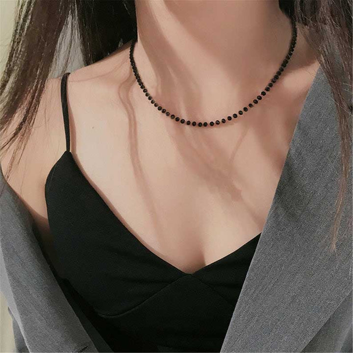 Minimalistische Perlen Choker-Halskette Karnz