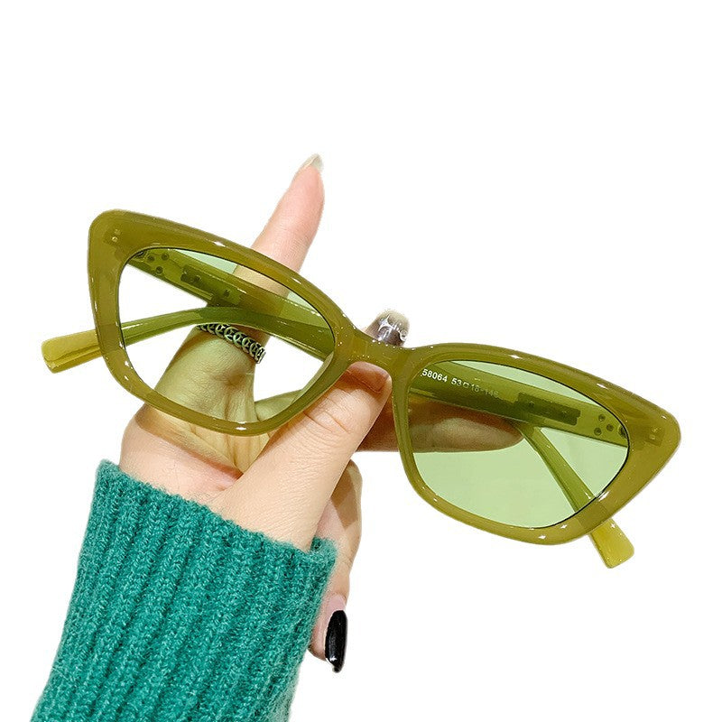 Damen Cat-Eye Sonnenbrille mit hochwertigem, geometrischem Rahmen Karnz