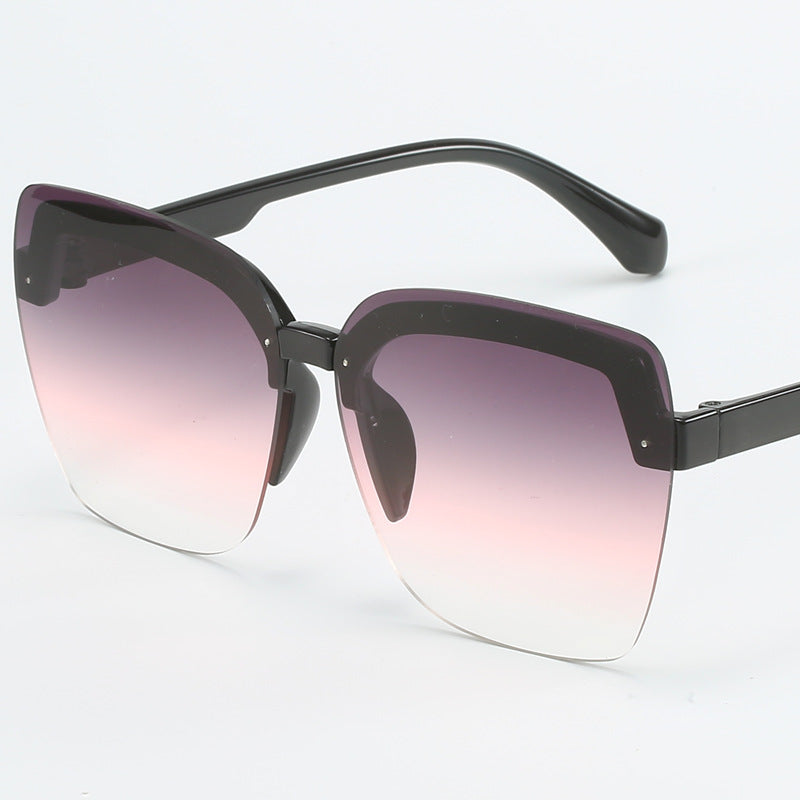 Damen modische Shield-Sonnenbrille mit modernem, eckigem Design Karnz