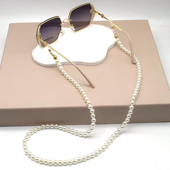 Elegante Perlenbesetzte Brillen Kette Karnz