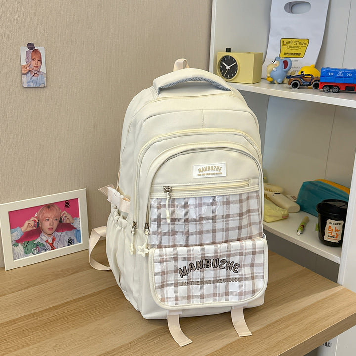 Trendiger geräumiger Rucksack mit transparenter Tasche Karnz