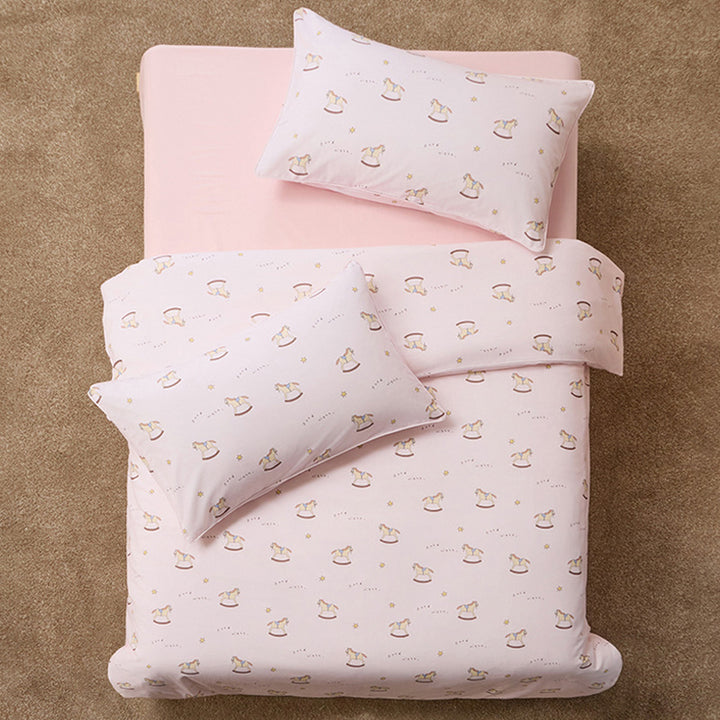 Kleinkind Baumwolle Percale Schaukelpferd Bettbezug Set mit Bettlaken und Kissenbezügen