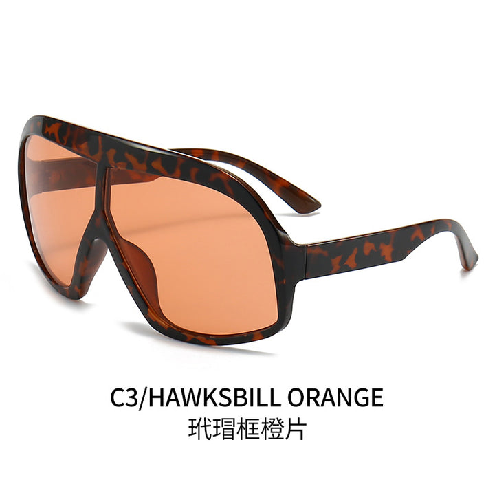 Damen Sportliche Sonnenbrille mit breitem Rahmen und polarisierten Gläsern Karnz