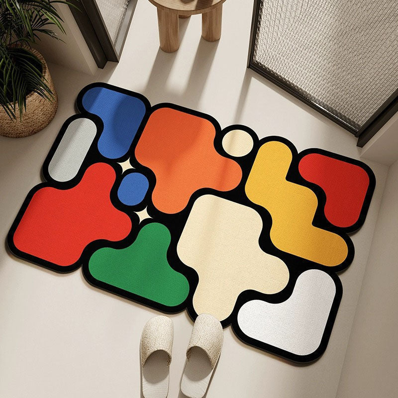 Abstrakt gemusterter Teppich