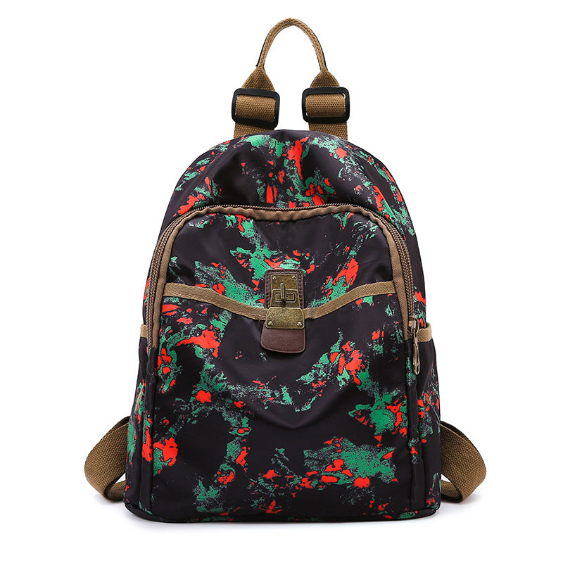Blumenmuster Baumwollrucksack Karnz