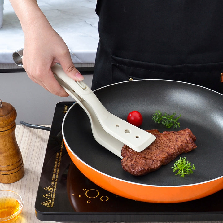 Ergonomischer Silikon-Bratwender mit Edelstahl-Akzenten Karnz