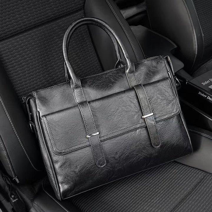 Premium Leder Messenger Aktentasche