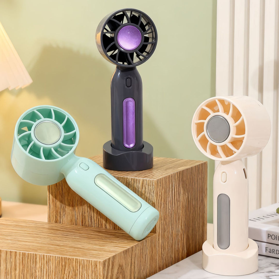 Damen Tragbarer Handventilator mit USB-Ladefunktion und drei Geschwindigkeitsstufen Karnz