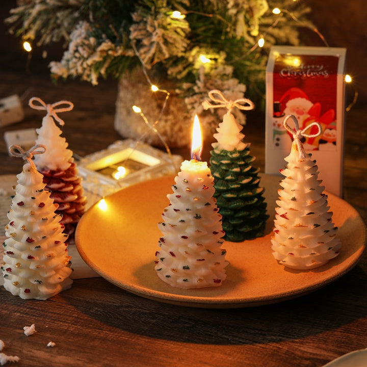 Weihnachtsbaumförmige hängende Schlaufe dekorative Sojakerze