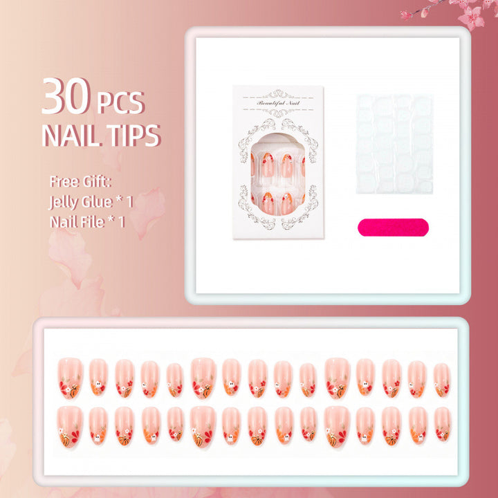 Künstlerisches saisonales Floral Druck-Nagel-Set