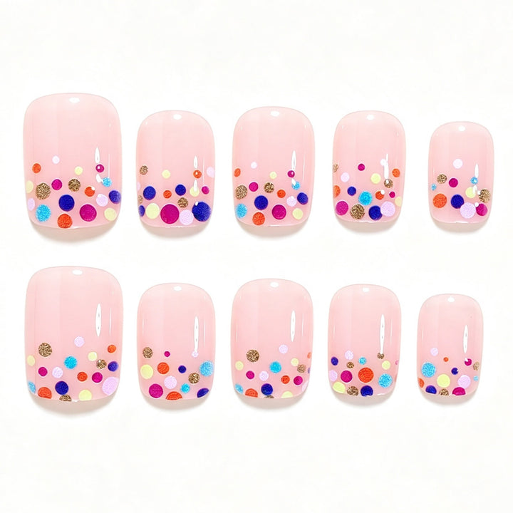 Dekoratives Punktmuster Press-On Nail Art Karnz