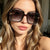 Damen modische quadratische Sonnenbrille mit elegantem Rahmen Karnz