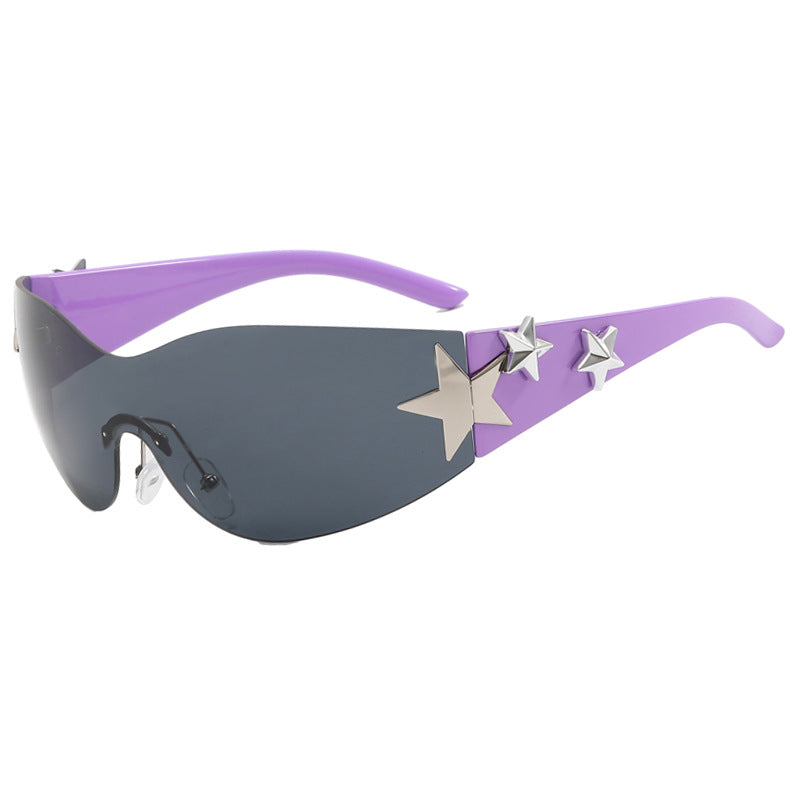 Damen trendige Sonnenbrille mit einzigartigem Sternen-Design Karnz