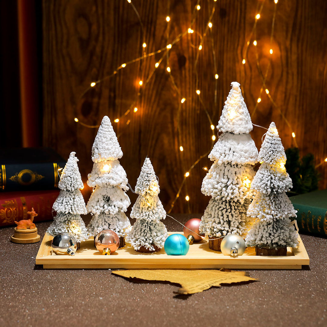 Dekoratives Miniatur-Weihnachtsbaum-Set Karnz