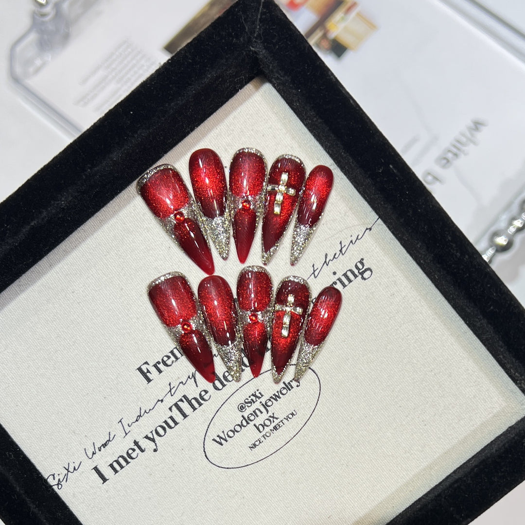 Glamouröse Stiletto Press-On Nagelset