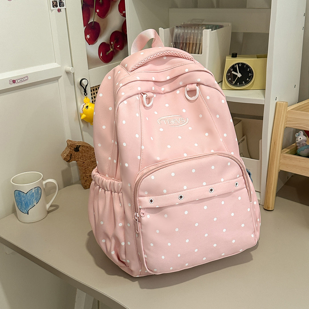 Polka-Dots-Muster-Rucksack mit Zubehör Karnz