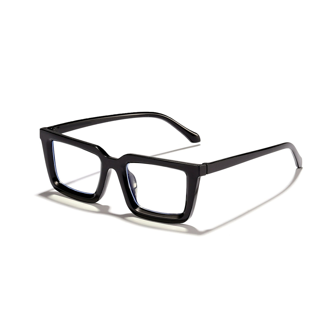 Damen moderne quadratische Sonnenbrille mit verspiegelten Gläsern Karnz