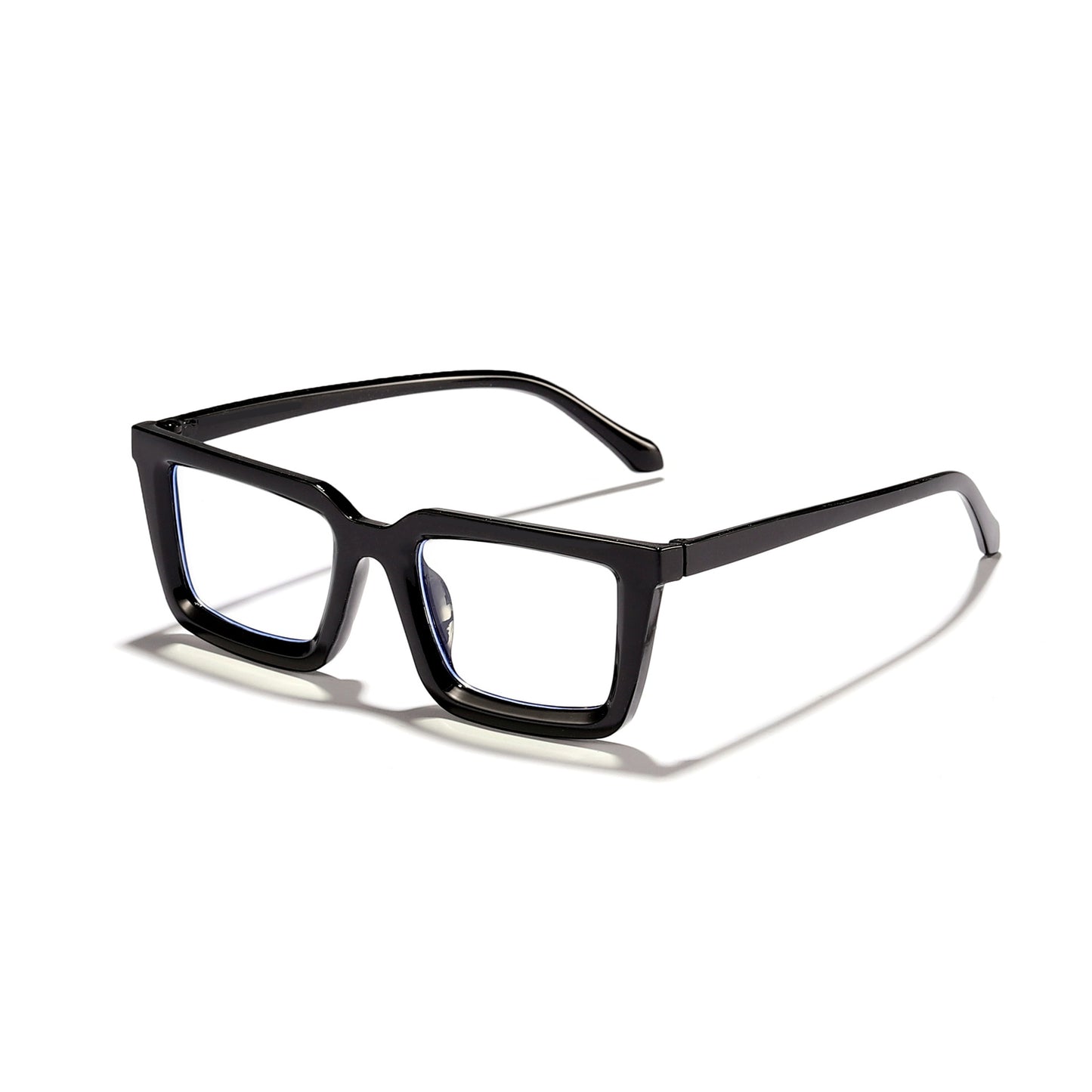 Damen moderne quadratische Sonnenbrille mit verspiegelten Gläsern Karnz