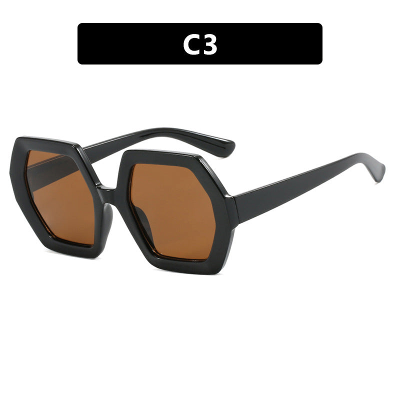 Damen innovative hexagonale Sonnenbrille Karnz