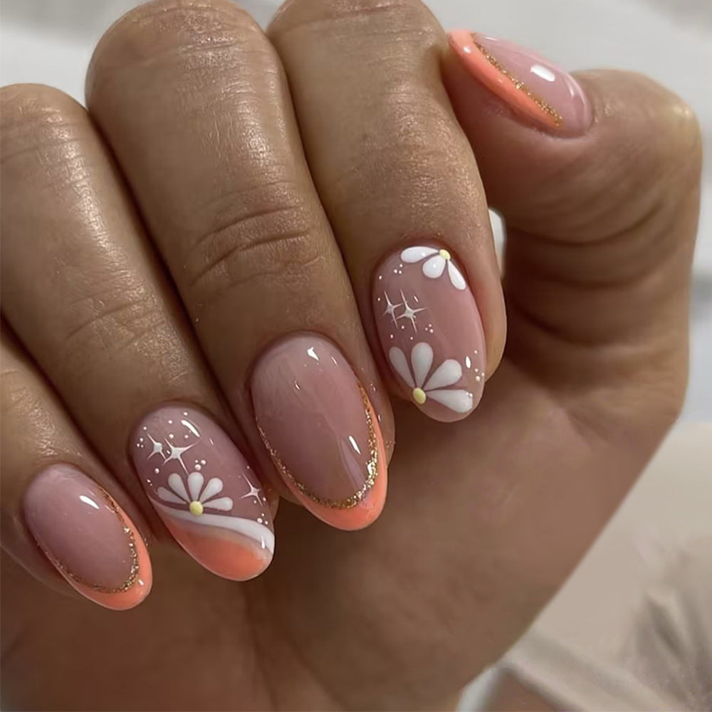 Elegantes Florales Design Nail Art Karnz