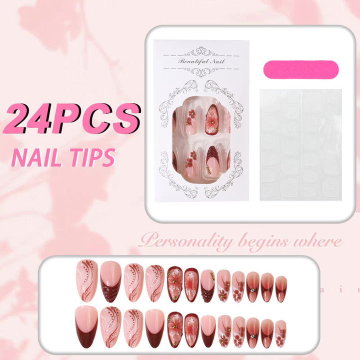 Premium Floral Design Press-On-Nagelspitzen Set Karnz