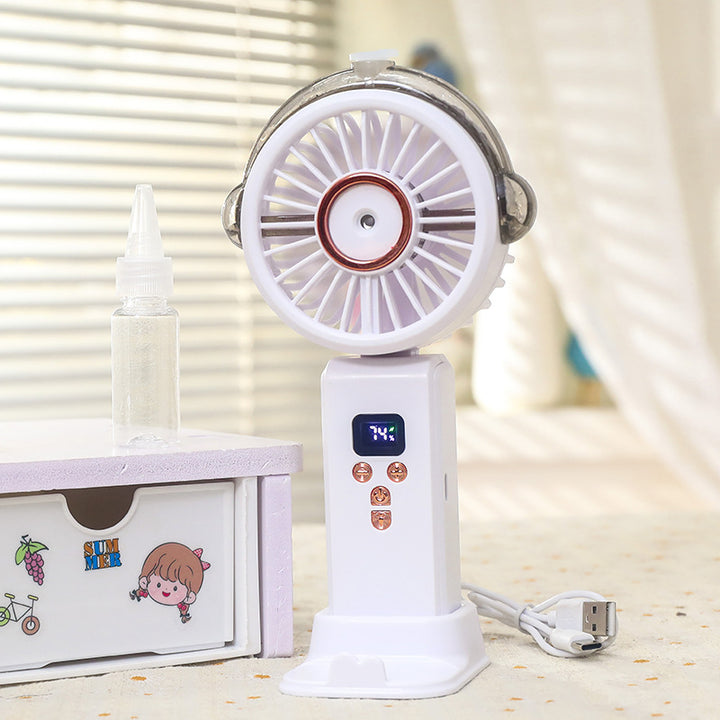 Damen Tragbarer USB Ventilator mit digitaler Steuerungsanzeige und flexibler Neigung Karnz