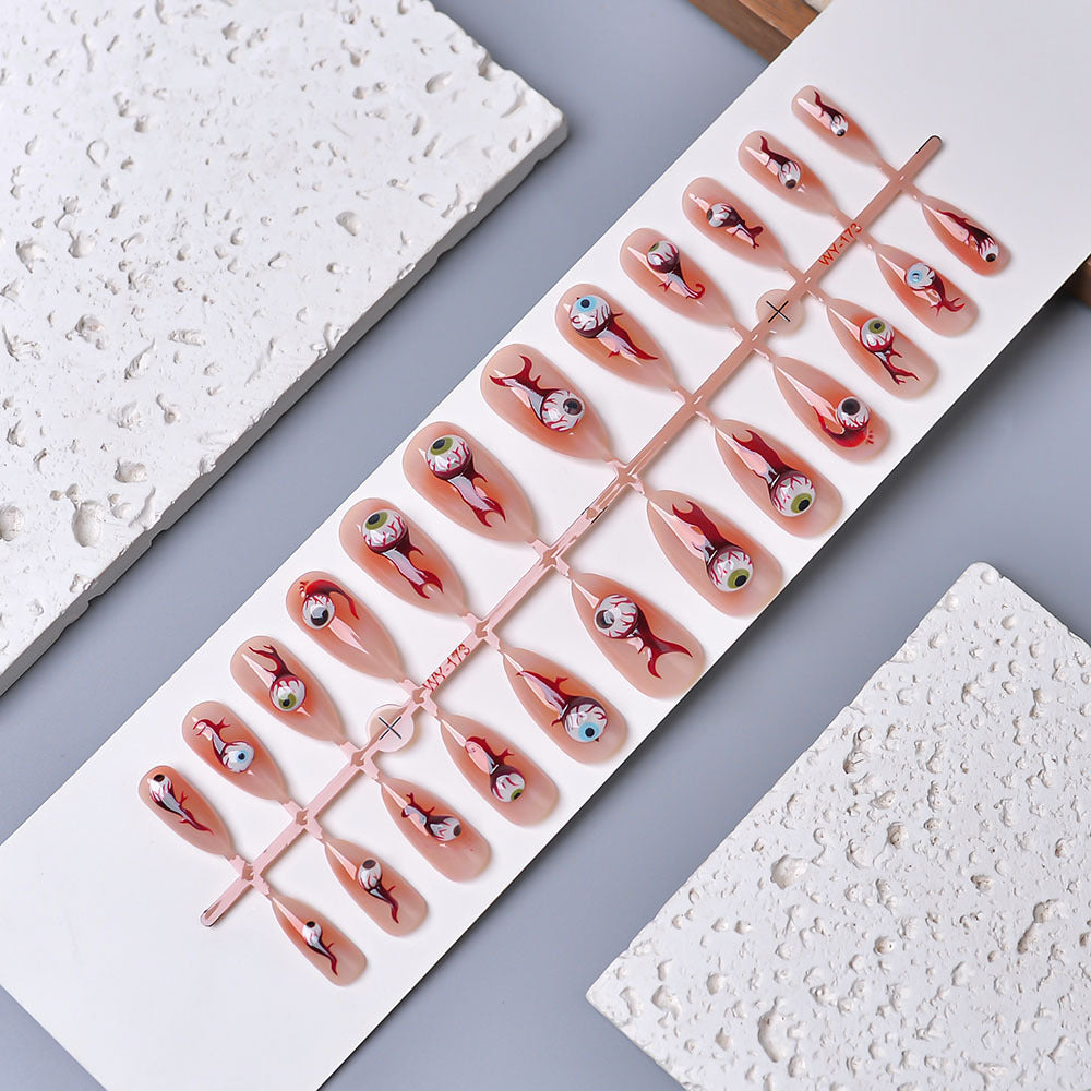 Künstlerisches Lebhaftes Design Press-On Nagelset Karnz