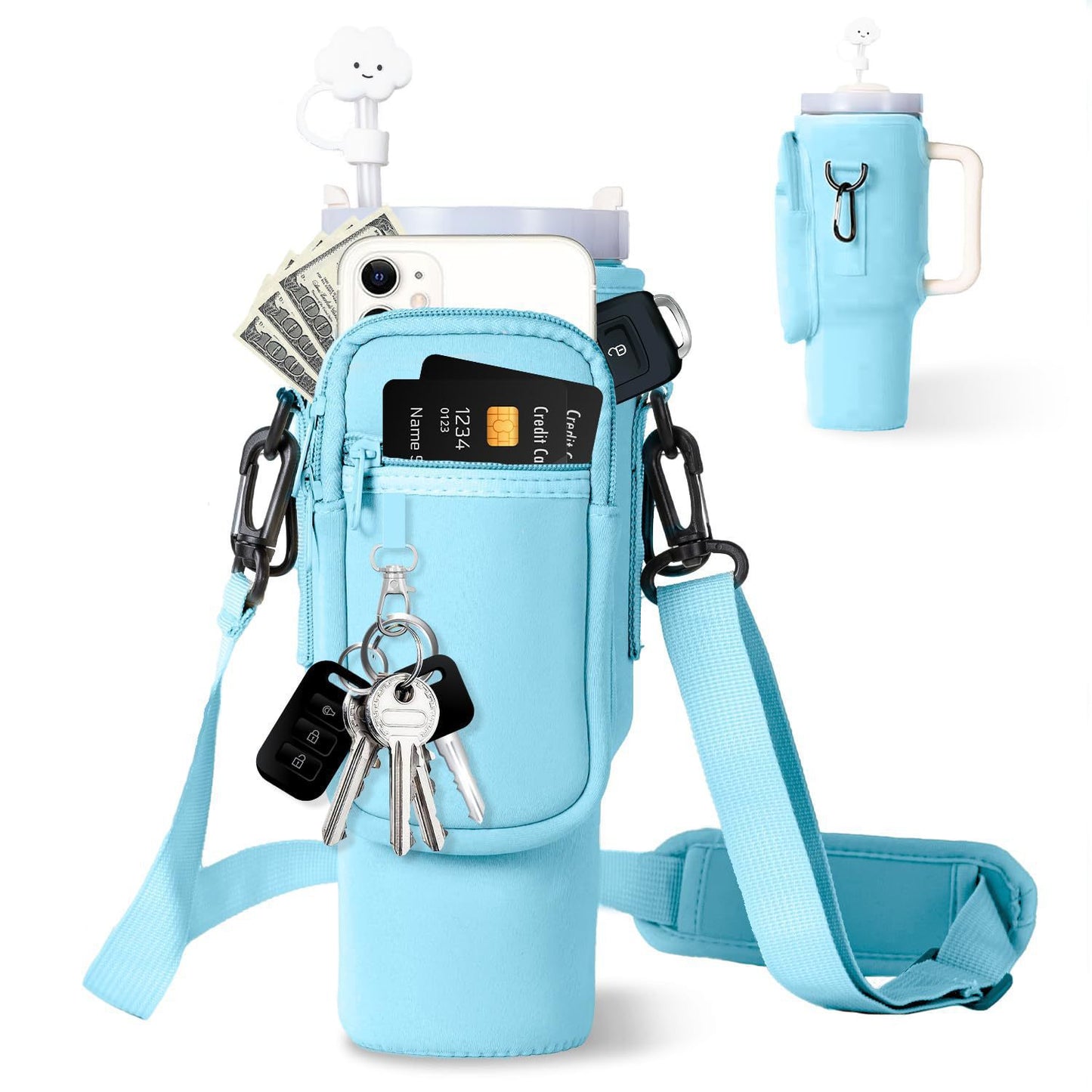 Damen Multifunktionale Handytasche mit Getränkehalter Karnz